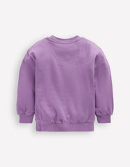 Bobbie Appliqué Sweatshirt - Aster Purple Apple