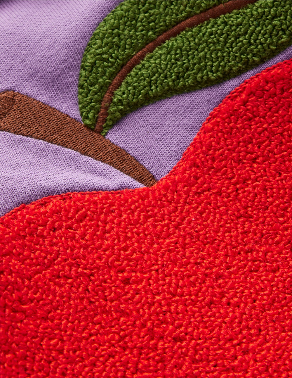 Bobbie Appliqué Sweatshirt - Aster Purple Apple
