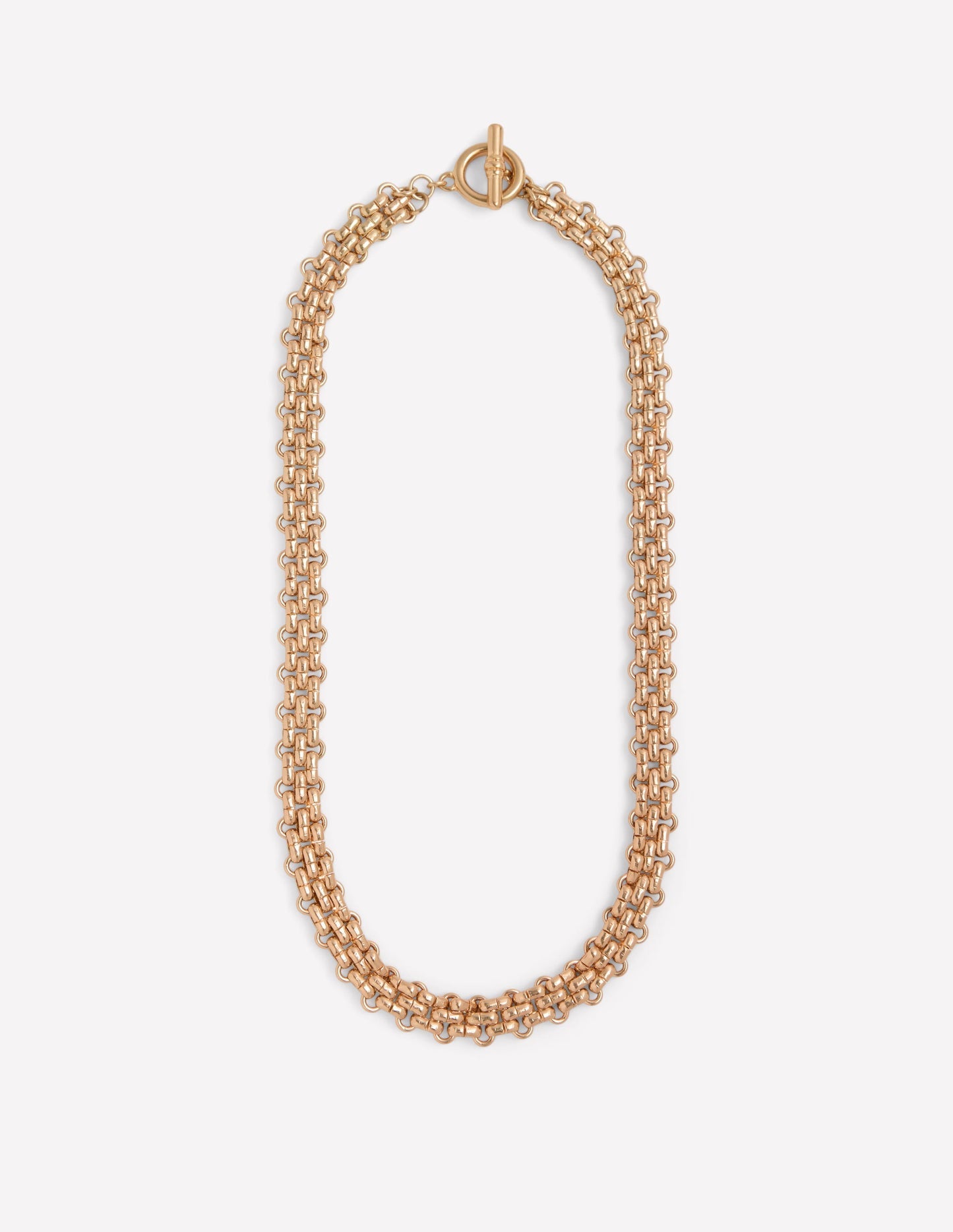 Woven Gold Chain Necklace - Gold