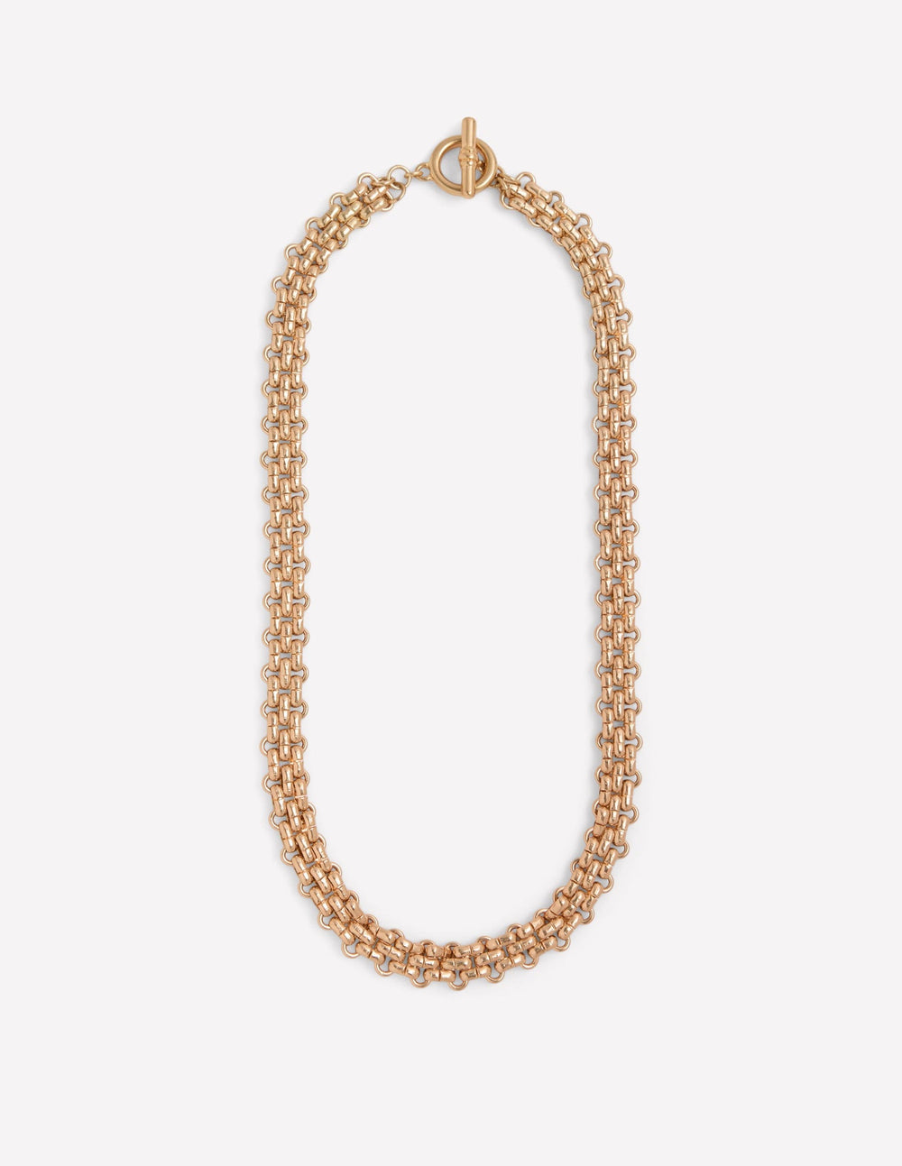 Woven Gold Chain Necklace - Gold