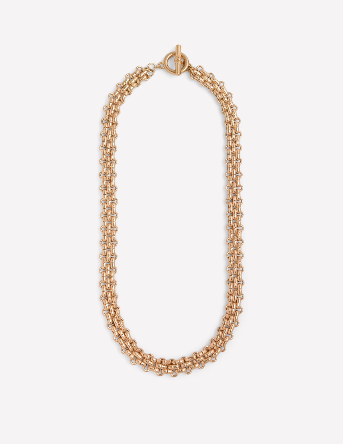 Woven Gold Chain Necklace - Gold