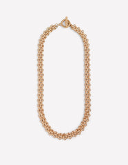 Woven Gold Chain Necklace - Gold