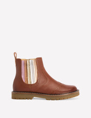 Leather Chelsea Boots - Metallic Tan