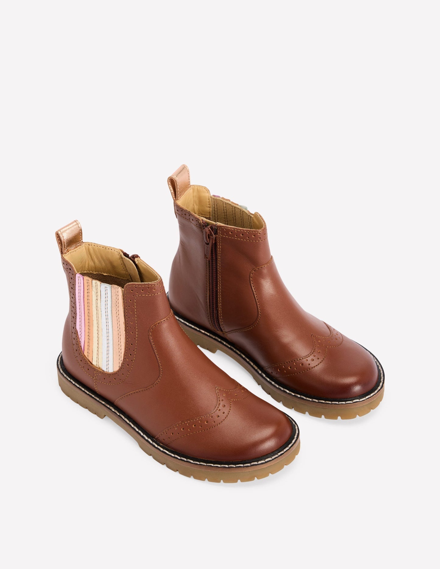 Leather Chelsea Boots - Metallic Tan