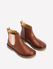 Leather Chelsea Boots - Metallic Tan