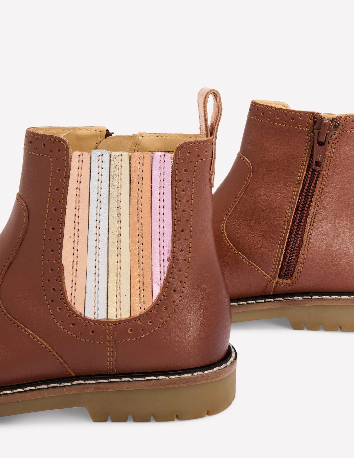 Leather Chelsea Boots - Metallic Tan