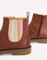 Leather Chelsea Boots - Metallic Tan