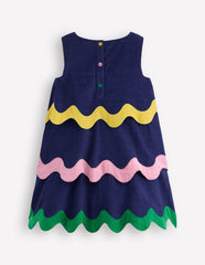 Corduroy Pencil Dress - Sapphire Blue