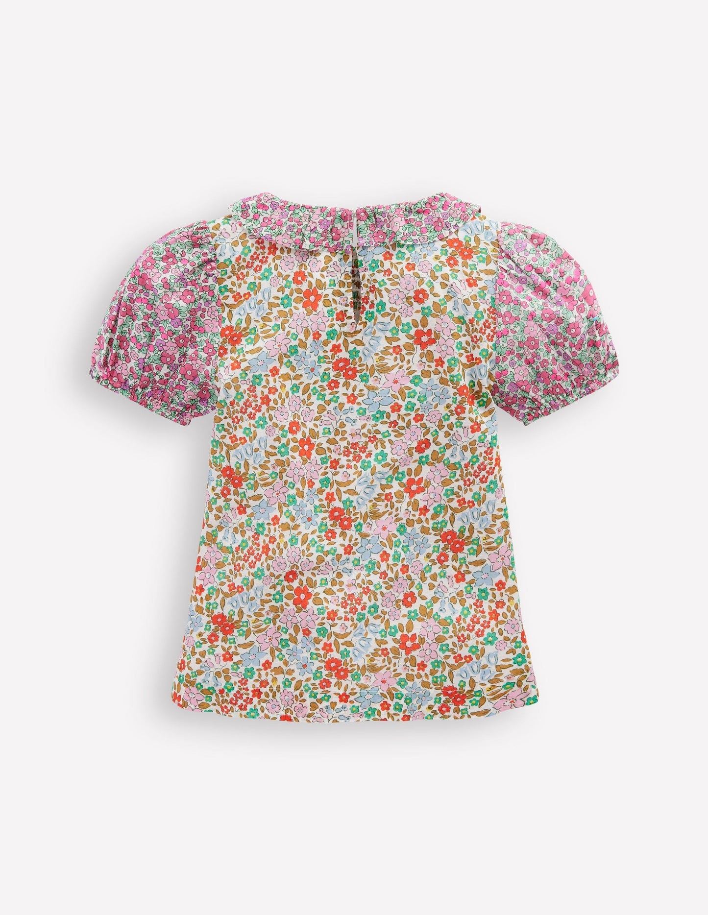 Smocked Frill Neck Blouse - Hotchpotch Floral