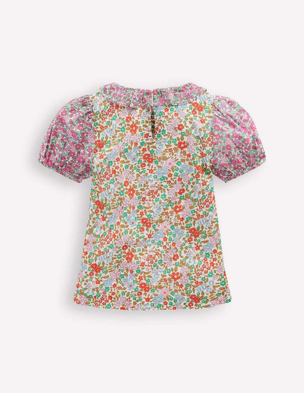Smocked Frill Neck Blouse - Hotchpotch Floral