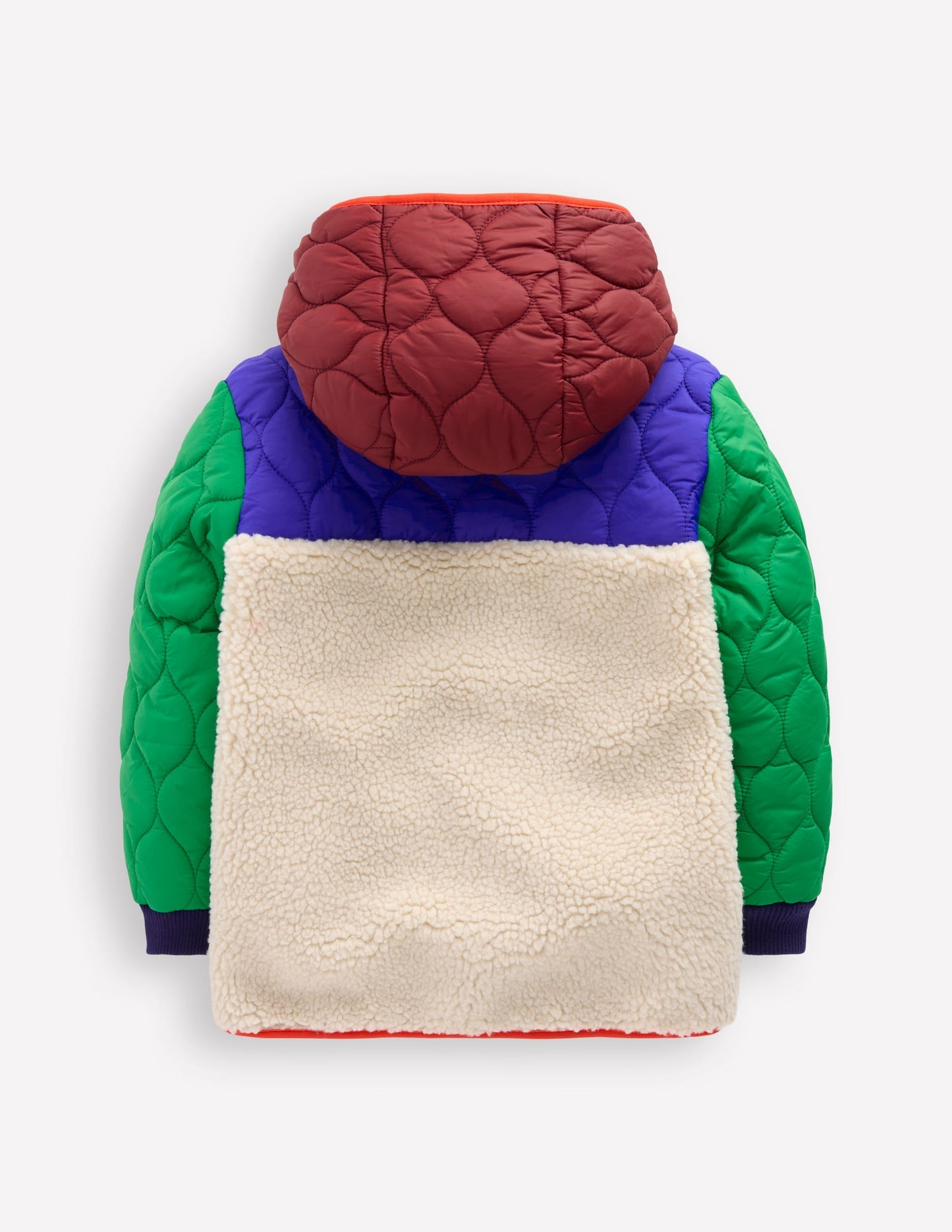 Quilted Borg Jacket - Natural Borg
