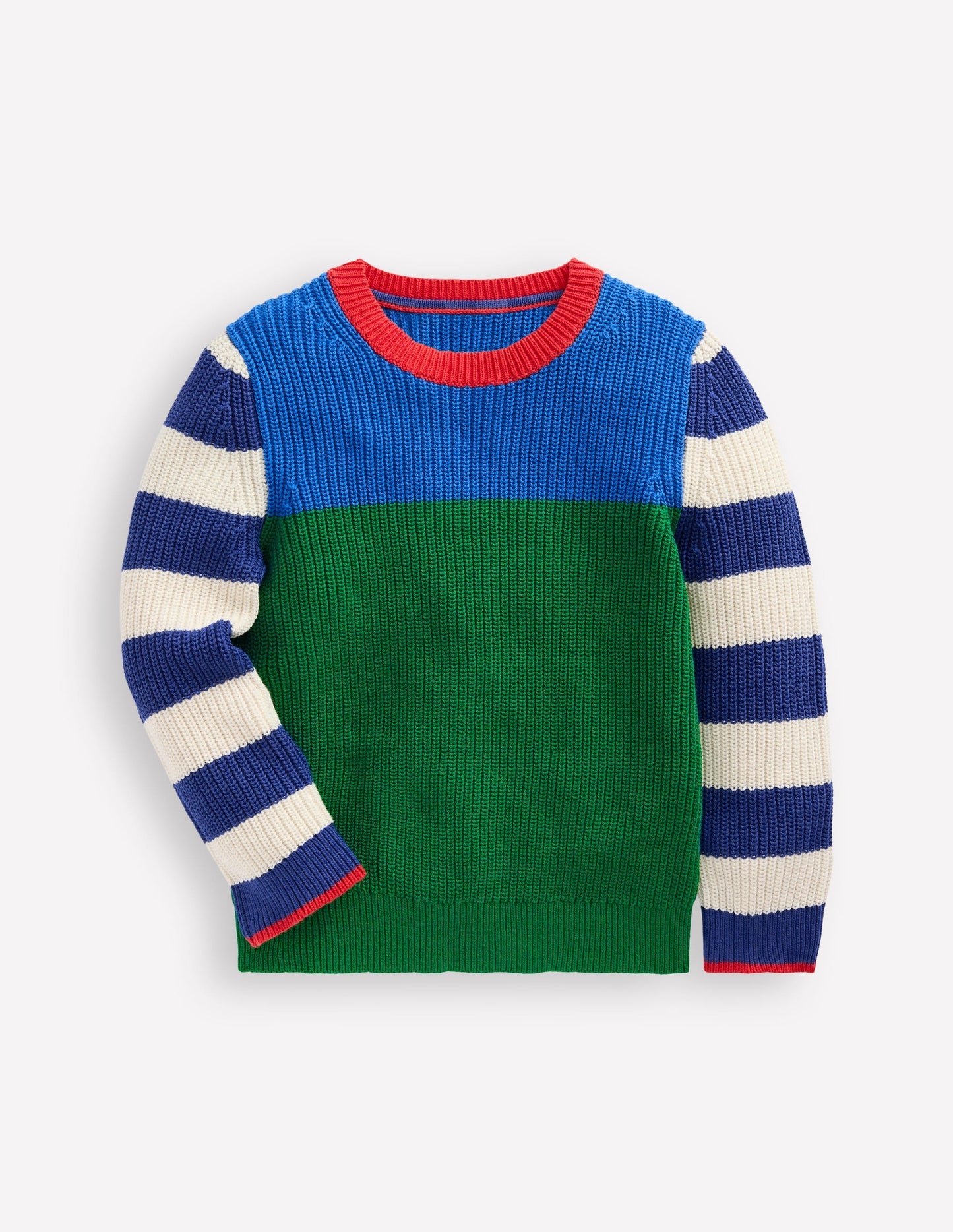 Everyday Cotton Sweater - Kingfisher Blue/Rich Emerald
