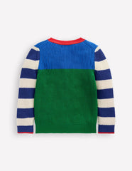 Everyday Cotton Sweater - Kingfisher Blue/Rich Emerald