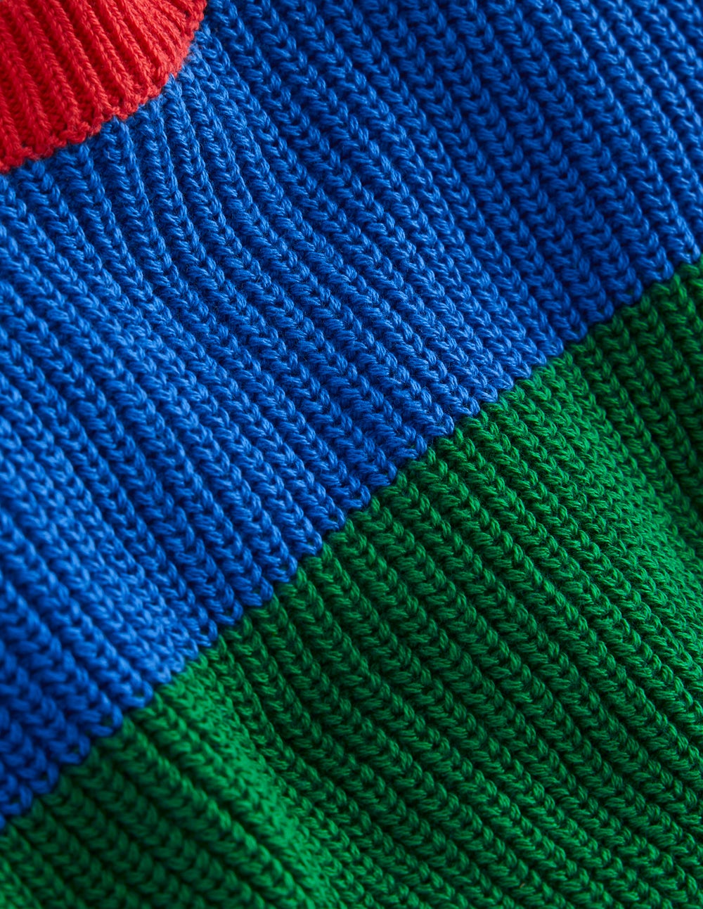 Everyday Cotton Sweater - Kingfisher Blue/Rich Emerald