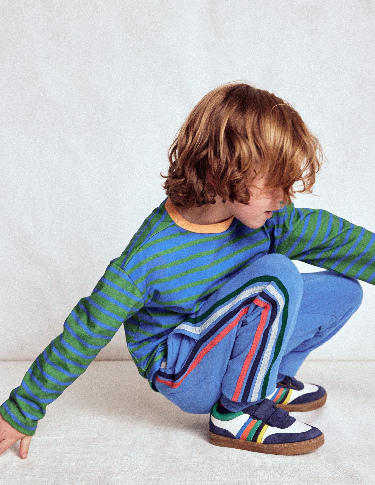 Rainbow Stripe Sweatpants - Blue River