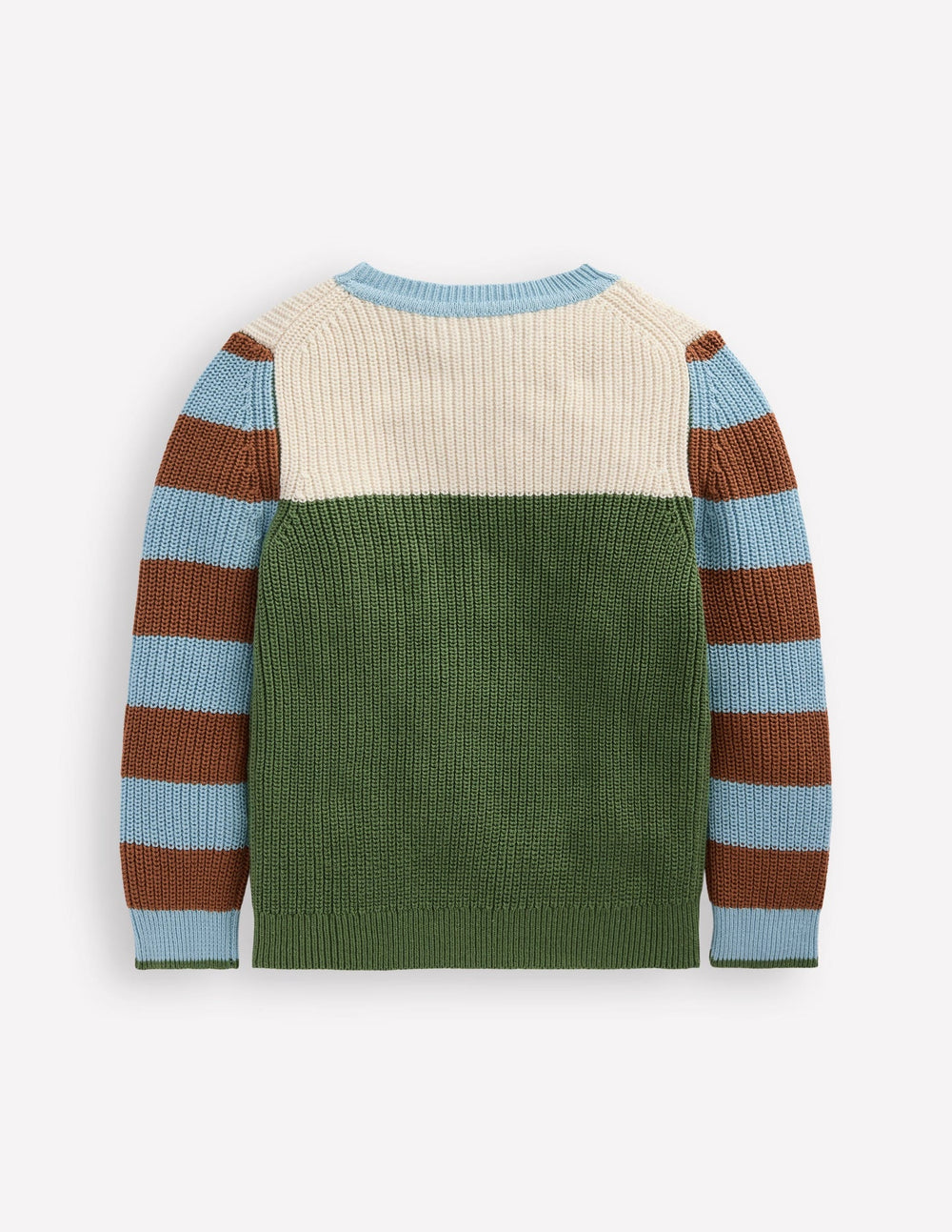Everyday Cotton Sweater - Ecru Marl/Safari Green