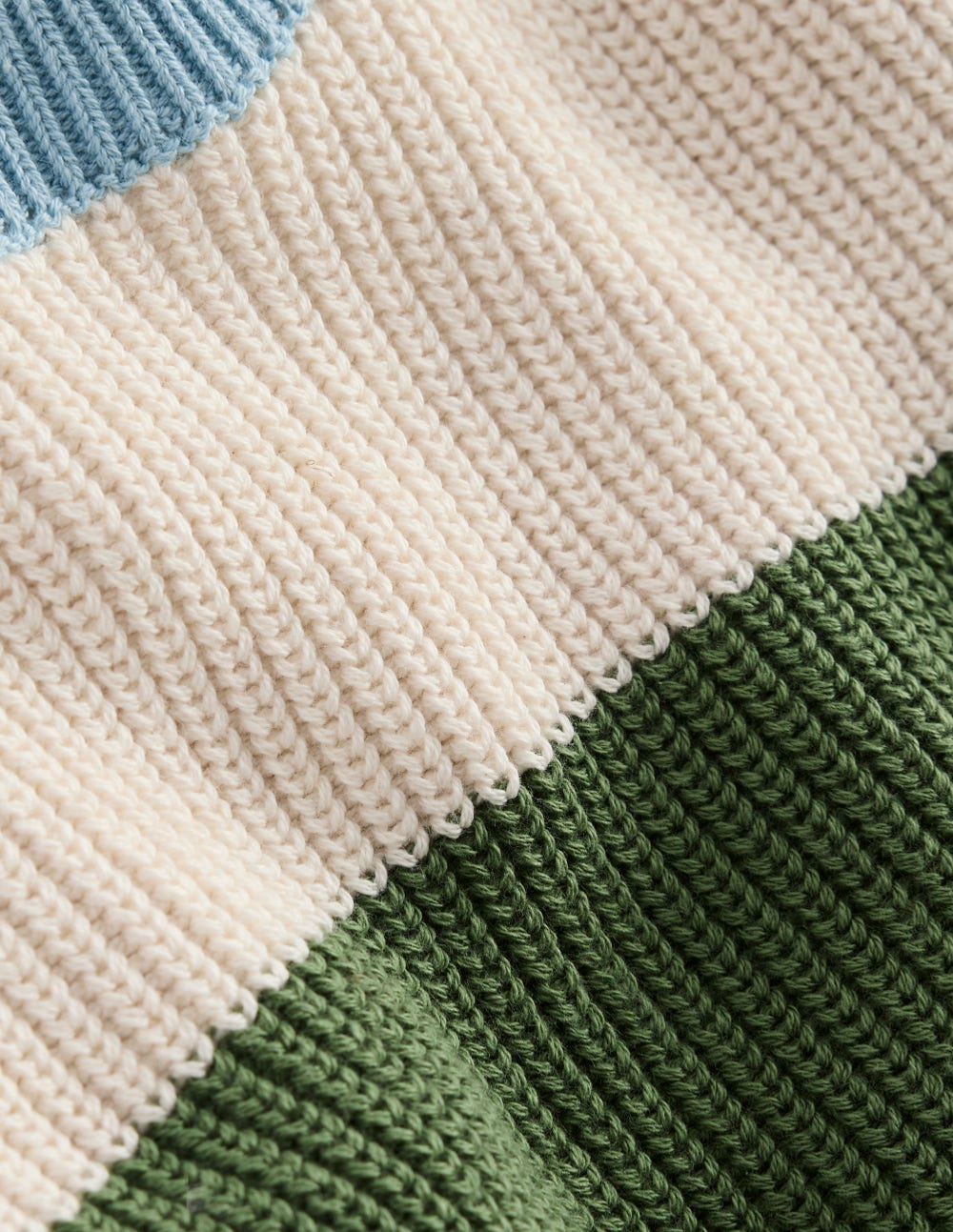 Everyday Cotton Sweater - Ecru Marl/Safari Green