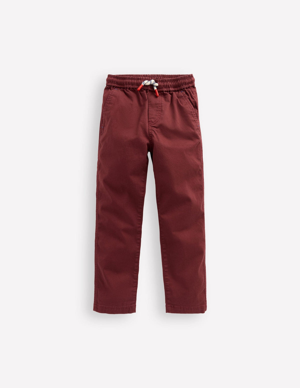 Slim Pull On Trousers - Chestnut