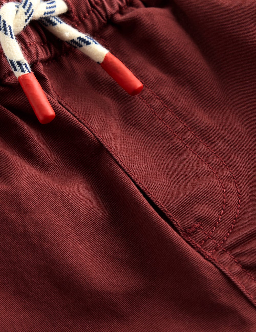 Slim Pull On Trousers - Chestnut