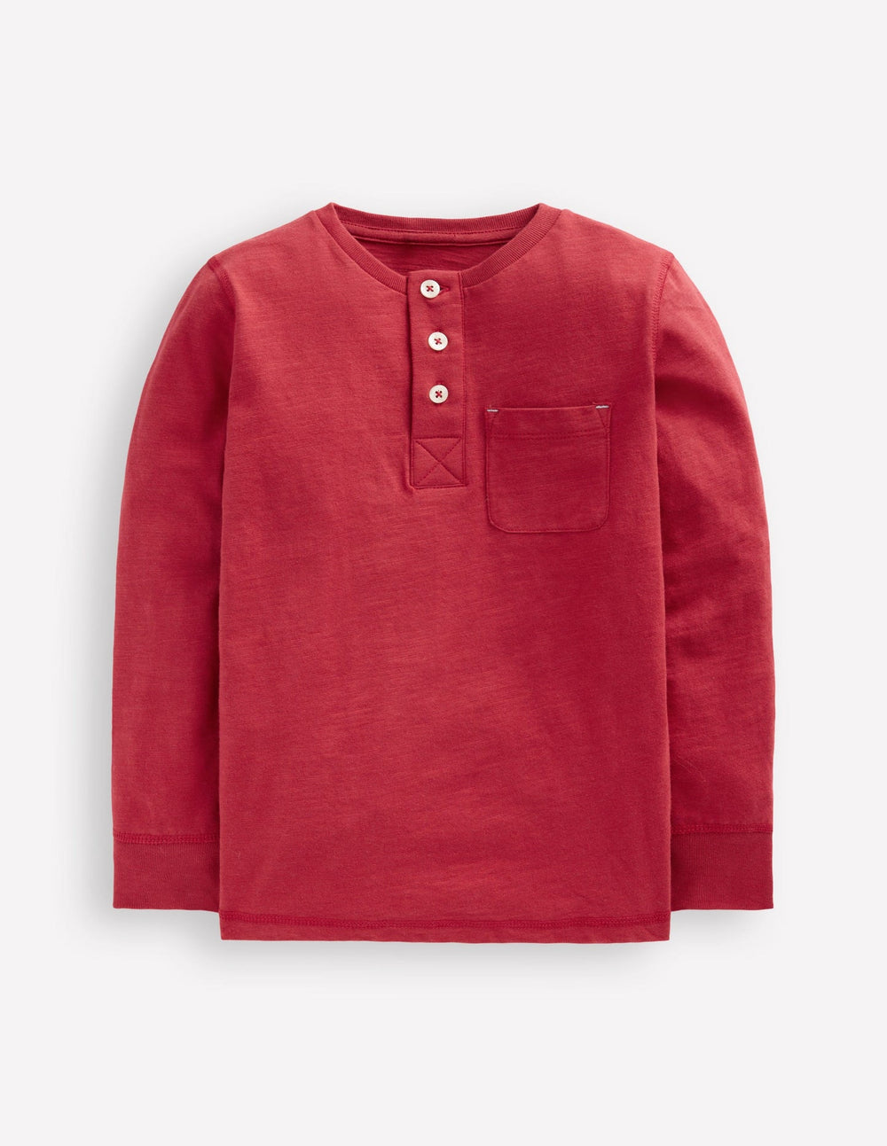 Everyday Henley T-shirt - Pomegranate red