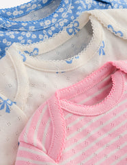 3 Pack Pointelle Bodies - Soft Ivory Tiny Bows