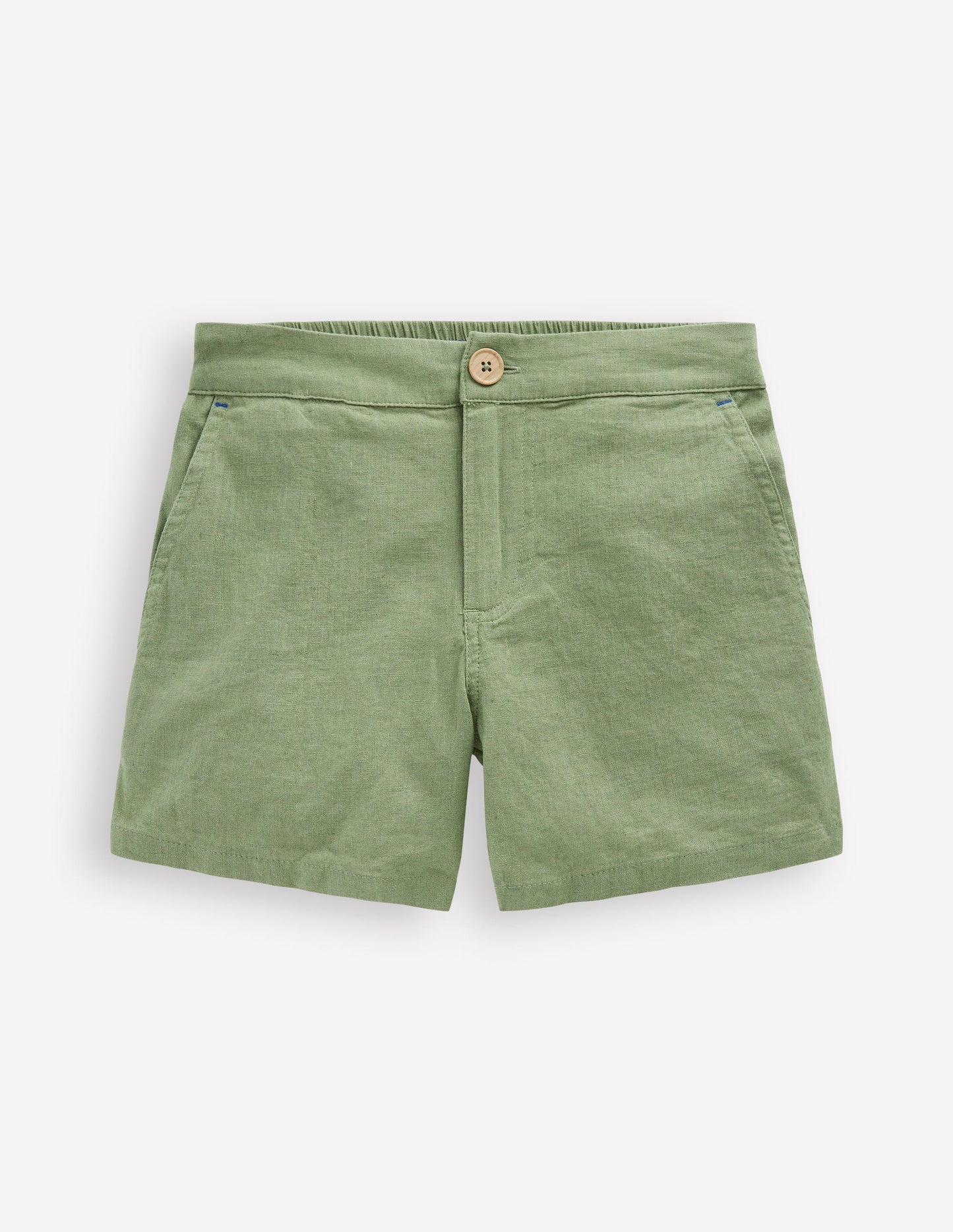 Cotton Linen Shorts - Newt Green