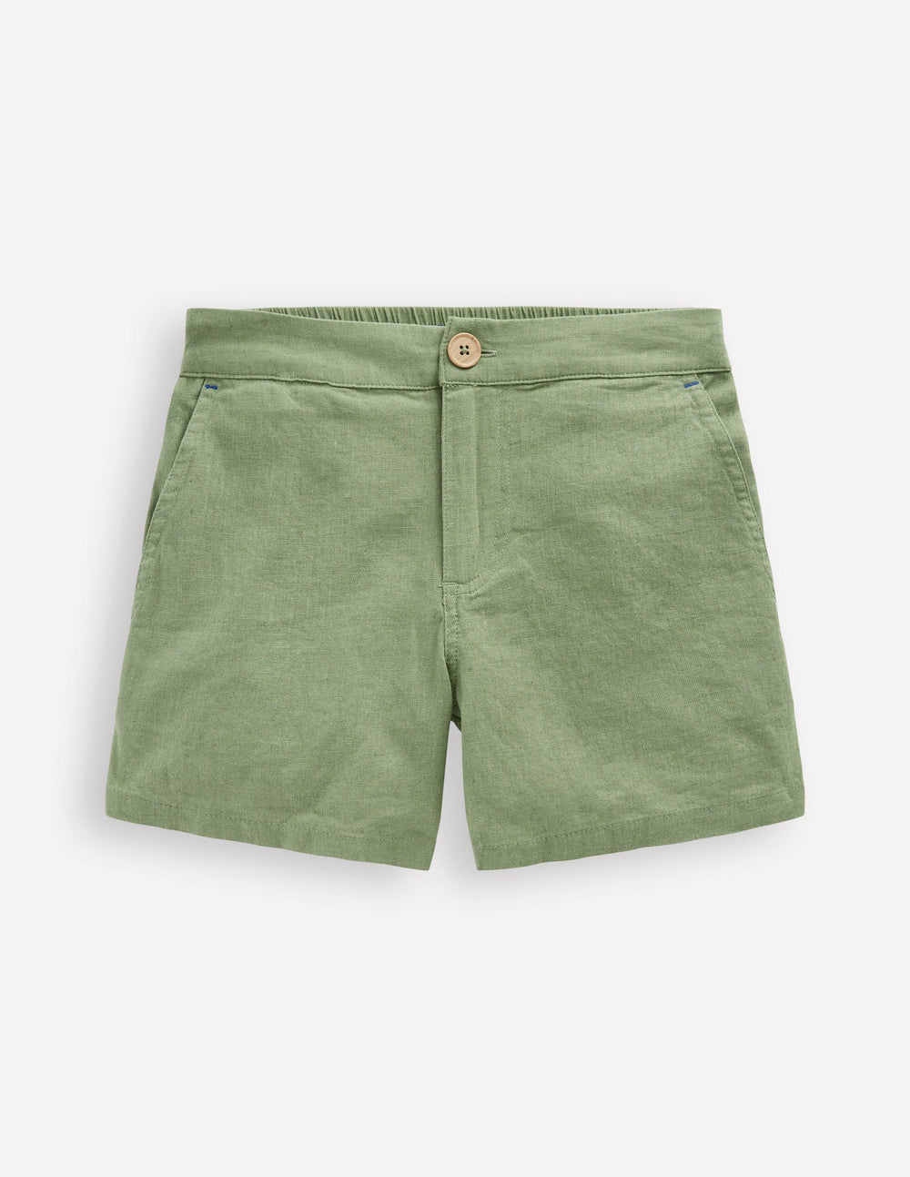Cotton Linen Shorts - Newt Green