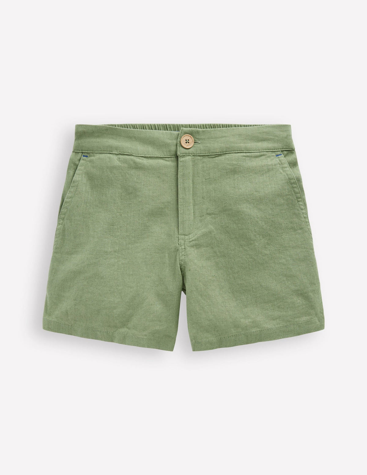 Cotton Linen Shorts - Newt Green