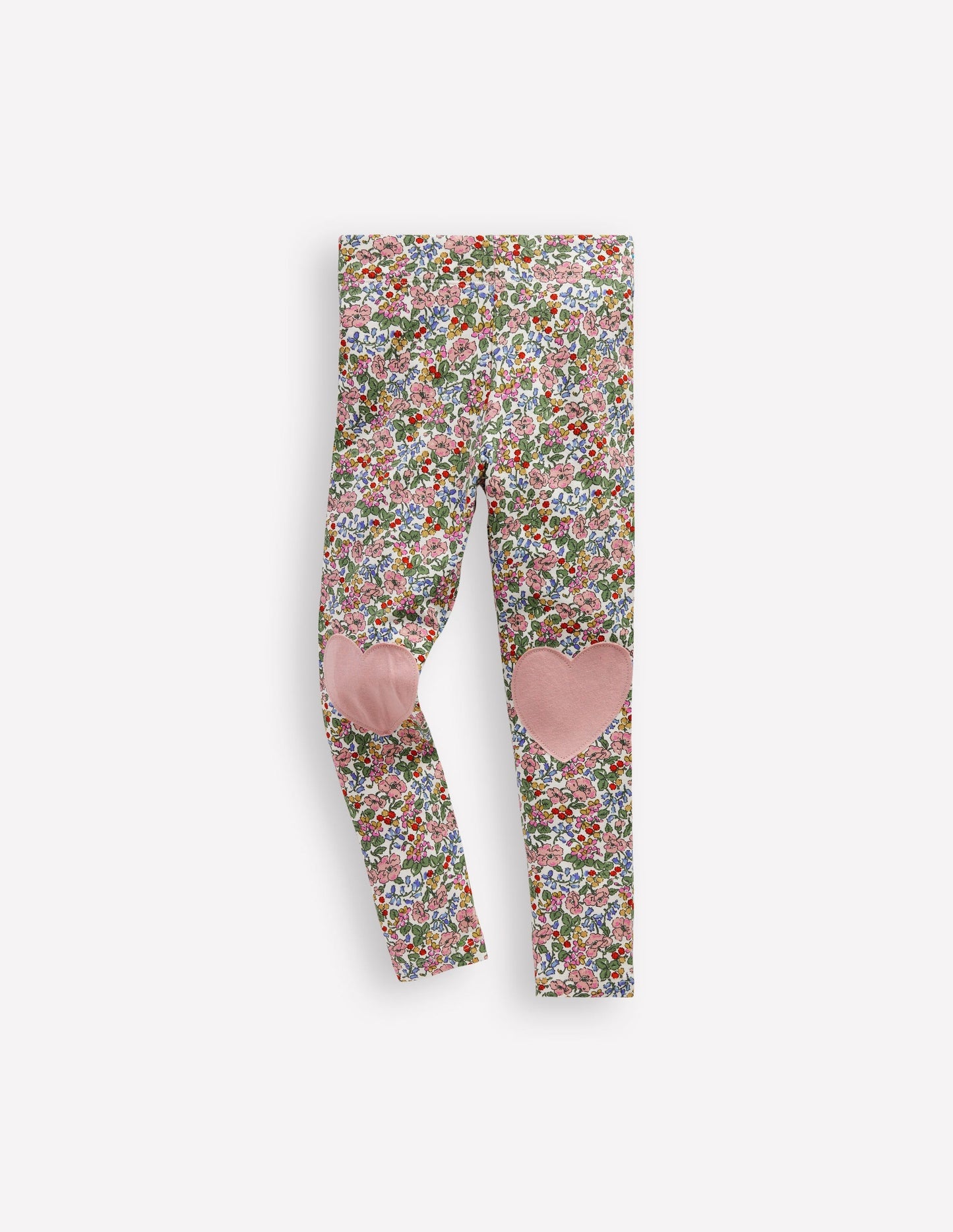 Appliqué Leggings - Soft Ivory Berry Floral