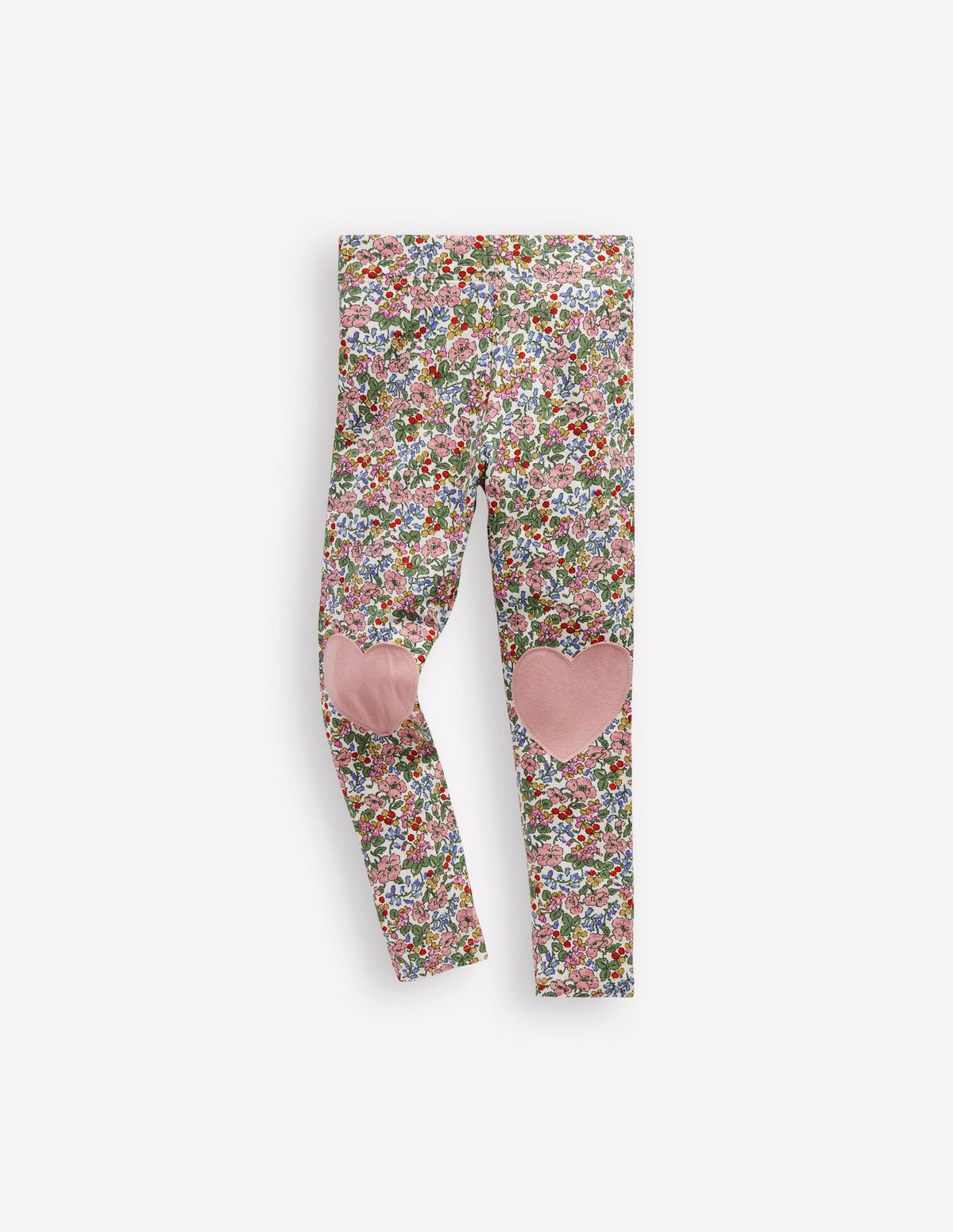 Appliqué Leggings - Soft Ivory Berry Floral