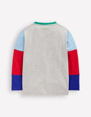 Long Sleeve Hotchpotch T-shirt - Grey