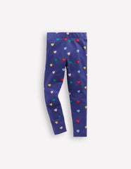 Fun Leggings - Starboard Blue Multi Hearts