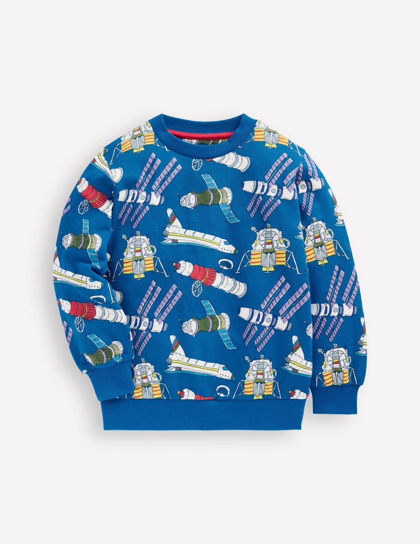 Everyday Printed Sweatshirt - Kingfisher Blue Satellites
