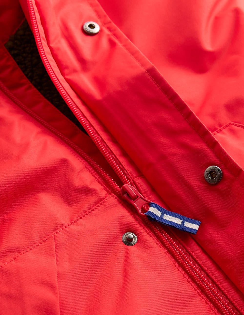 Borg Lined Anorak - Red
