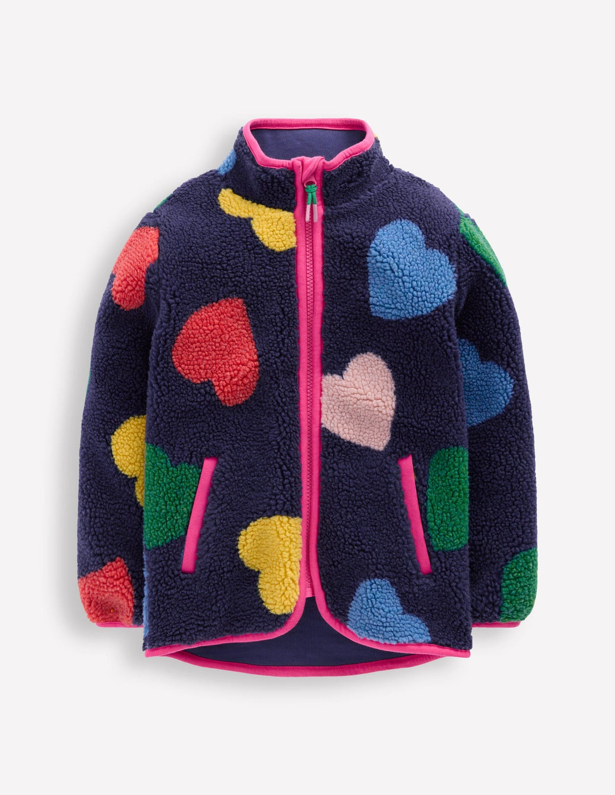 Eden Borg Zip - Through Jacket - Starboard Blue Multi Hearts