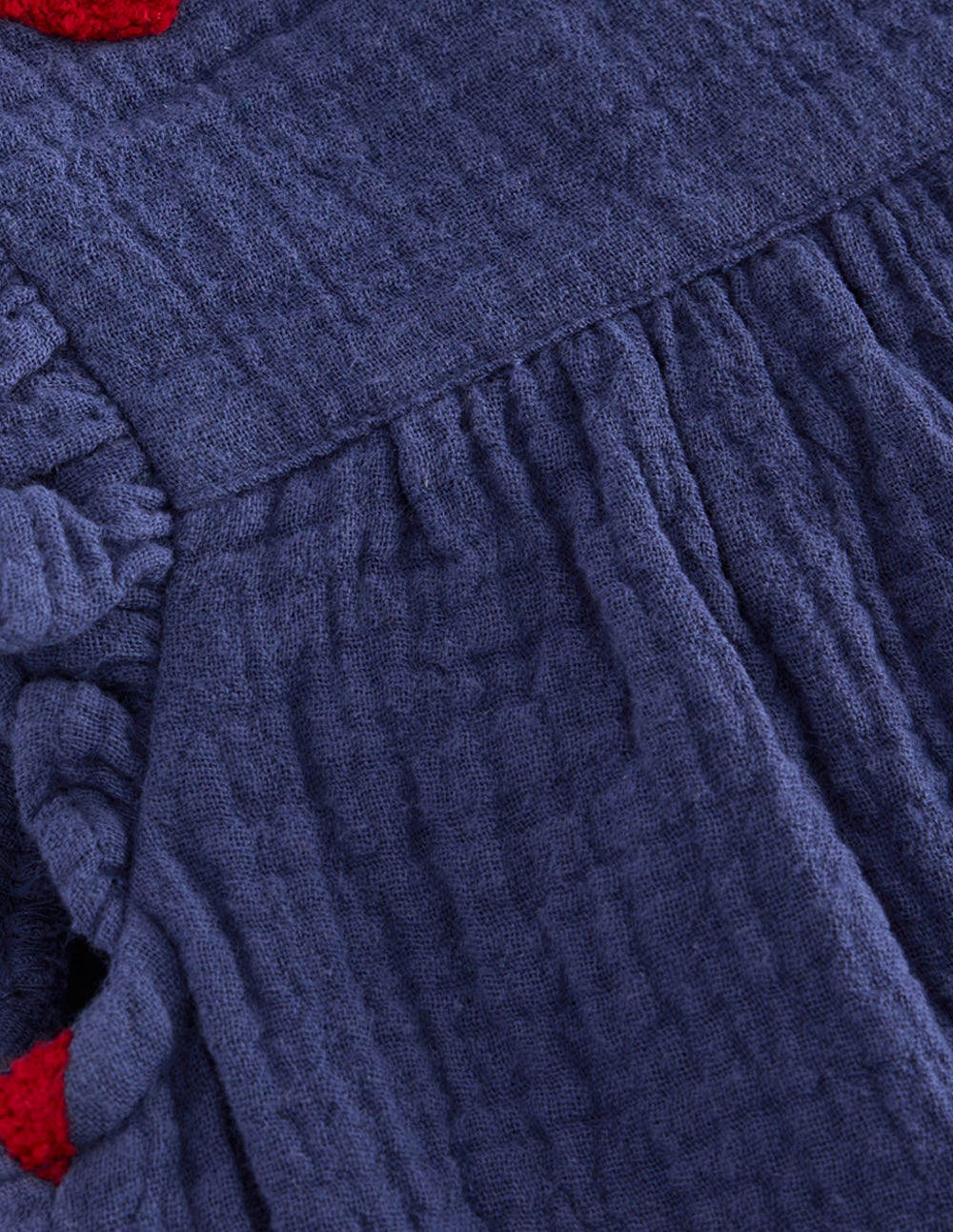 Ruffle Sleeve Romper - Navy Hearts