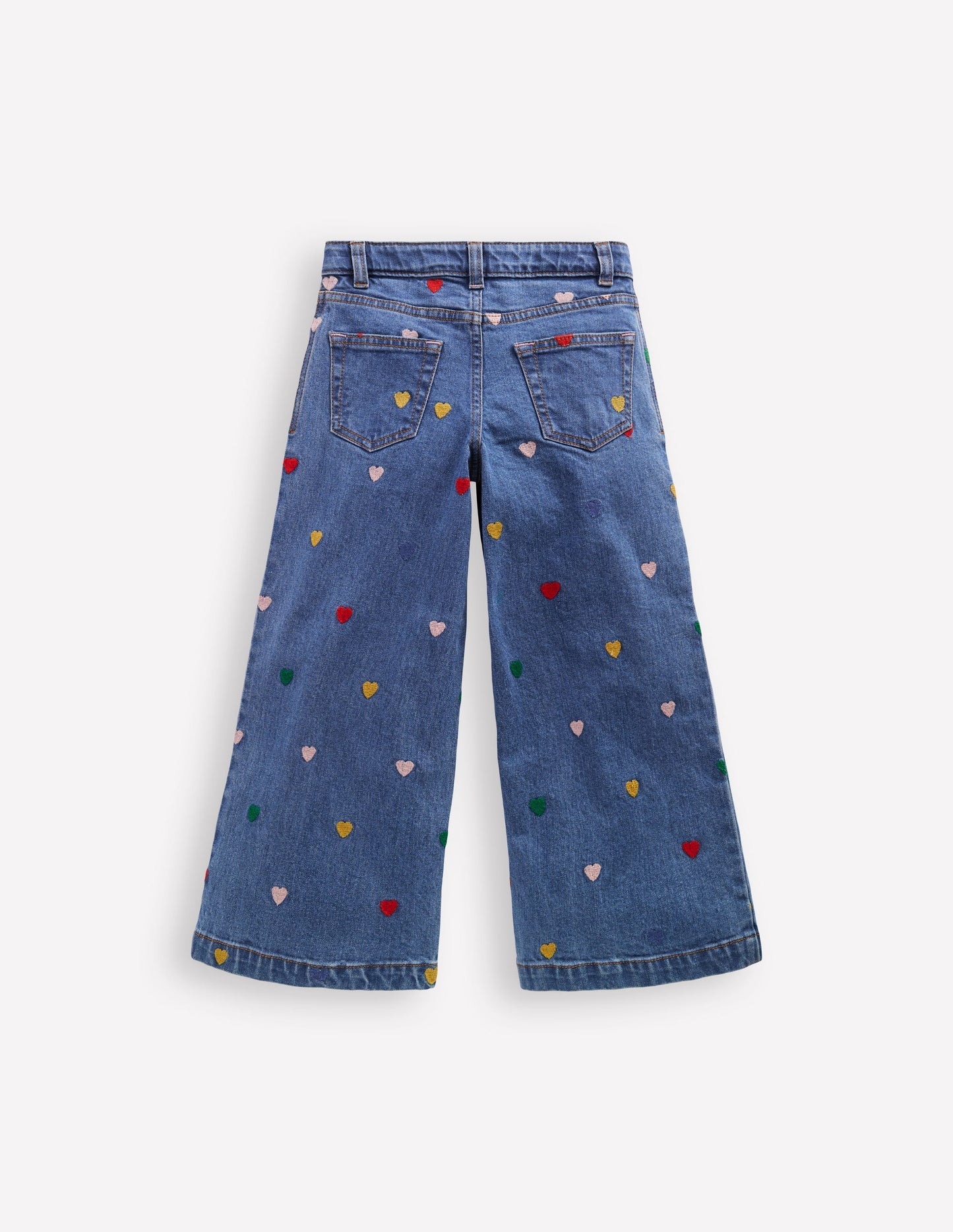 Wide Leg Pants - Mid Vintage Denim Hearts