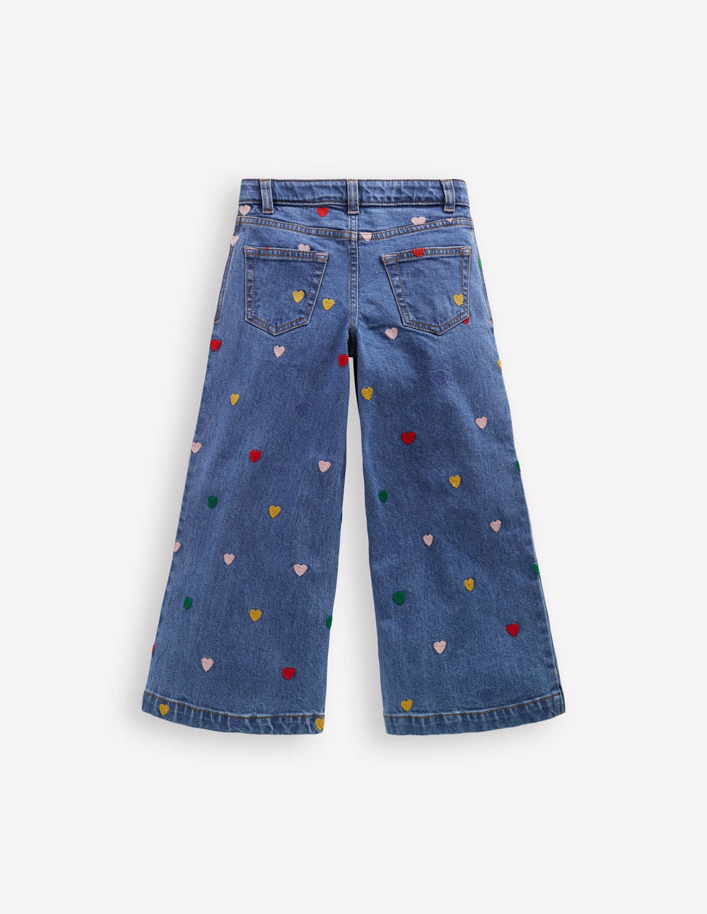 Wide Leg Pants - Mid Vintage Denim Hearts