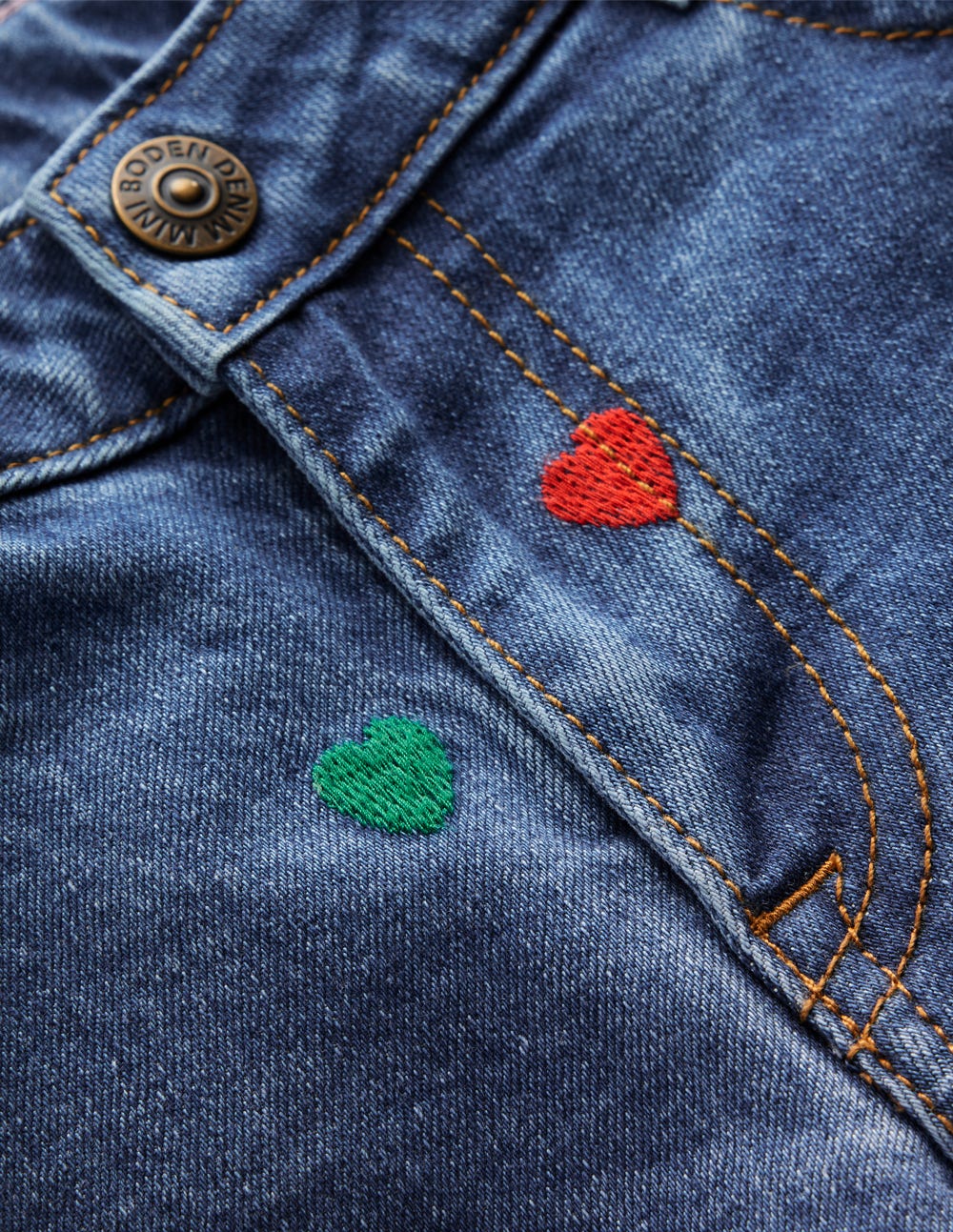 Wide Leg Pants - Mid Vintage Denim Hearts