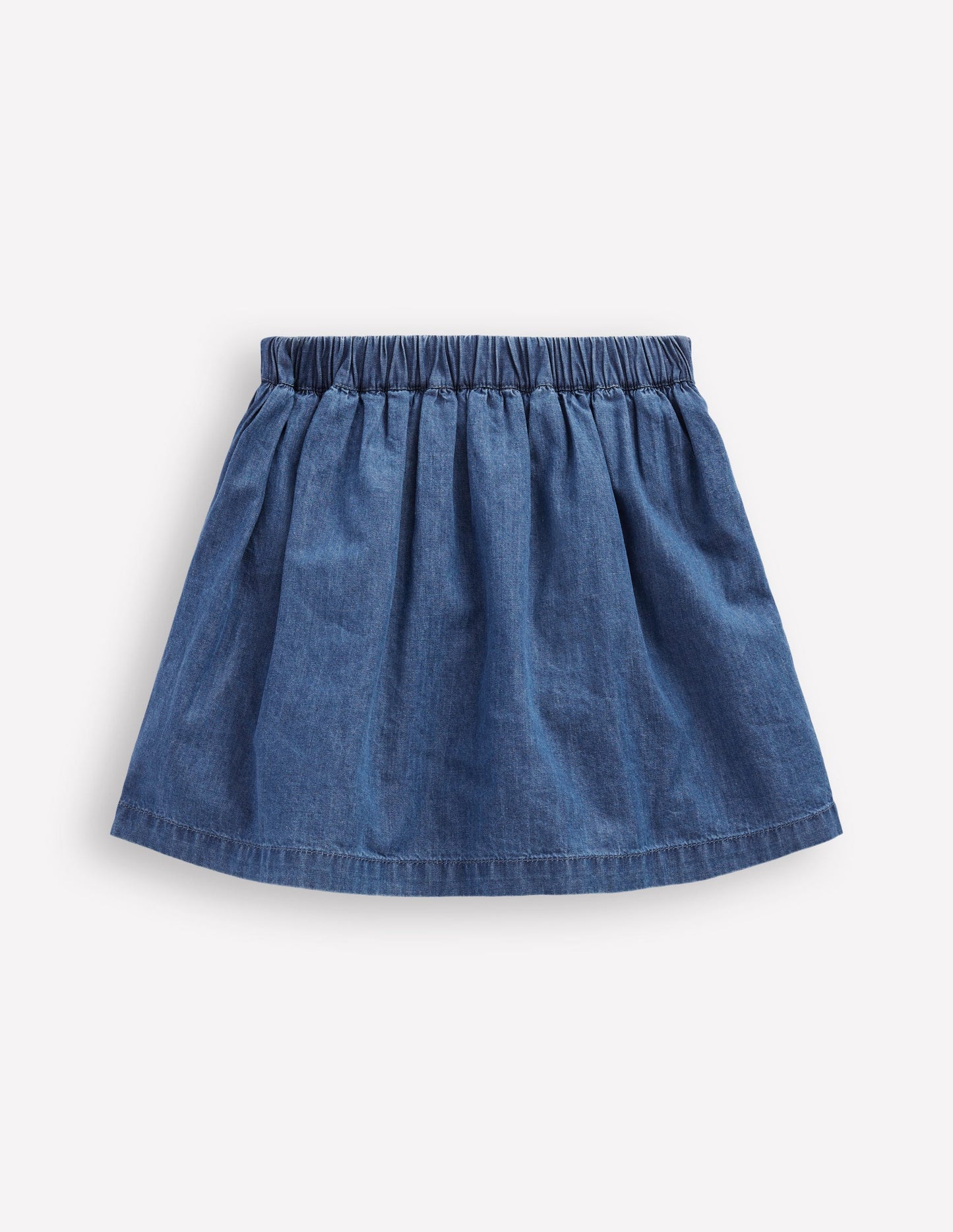 Button - through Mini Skirt - Denim