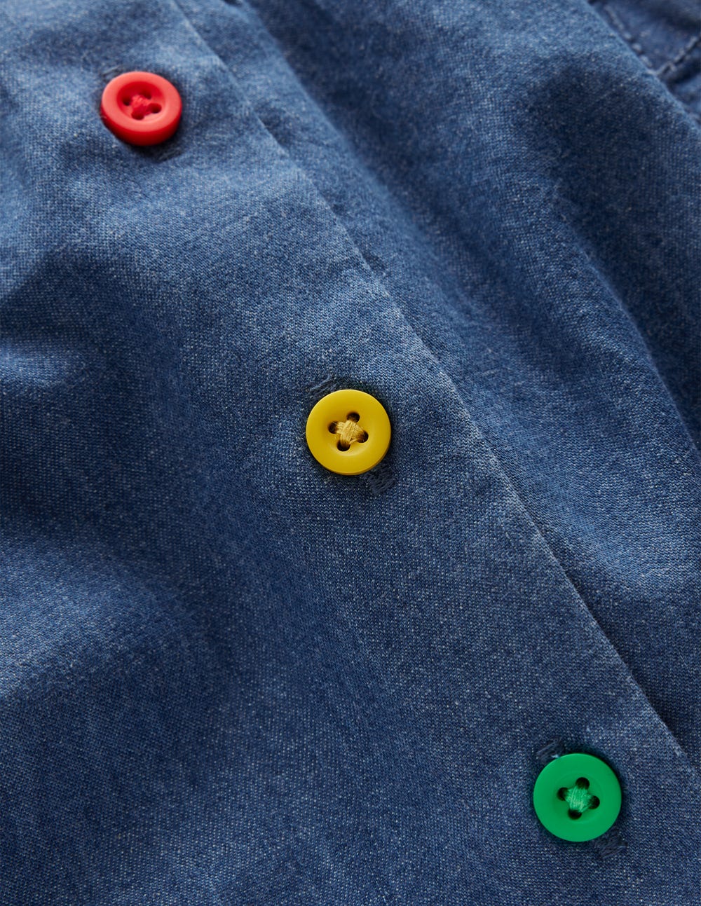 Button - through Mini Skirt - Denim