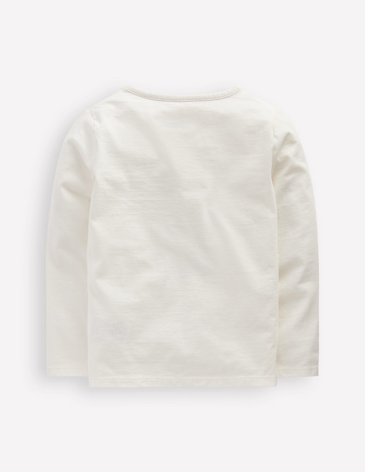 Long Sleeve Bouclé T-shirt - Soft Ivory Dog