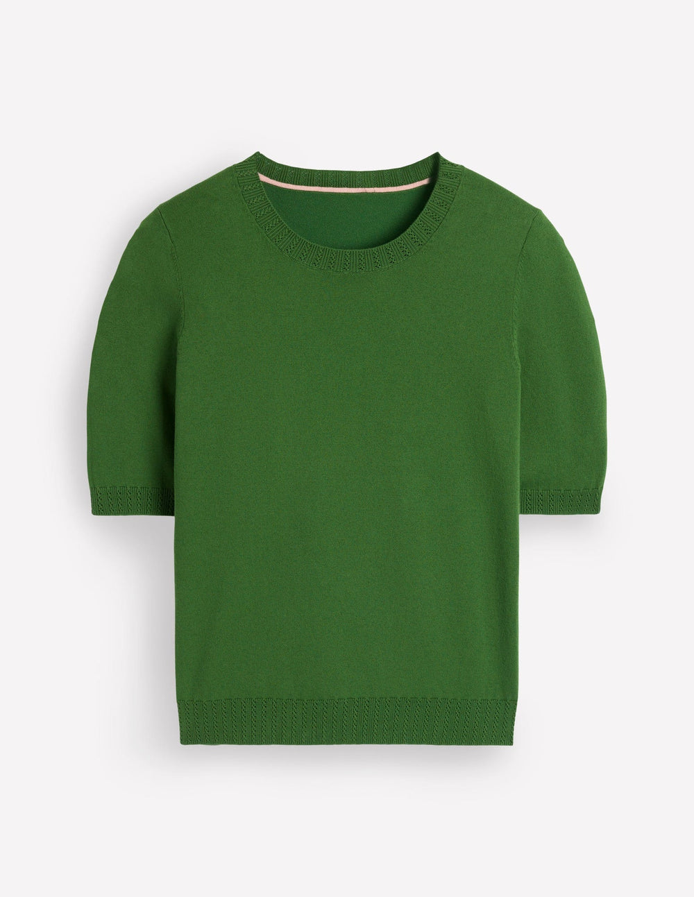 Emilia Cotton Crew T-shirt - Promenade Green