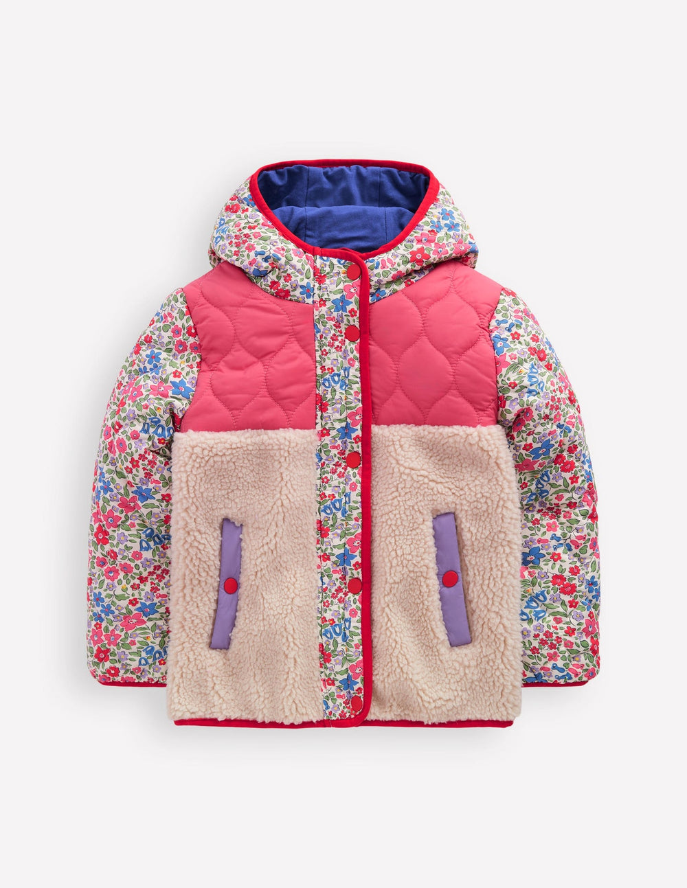 Janie Borg Mix Jacket - Rose Pink Flowerbed
