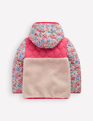 Janie Borg Mix Jacket - Rose Pink Flowerbed
