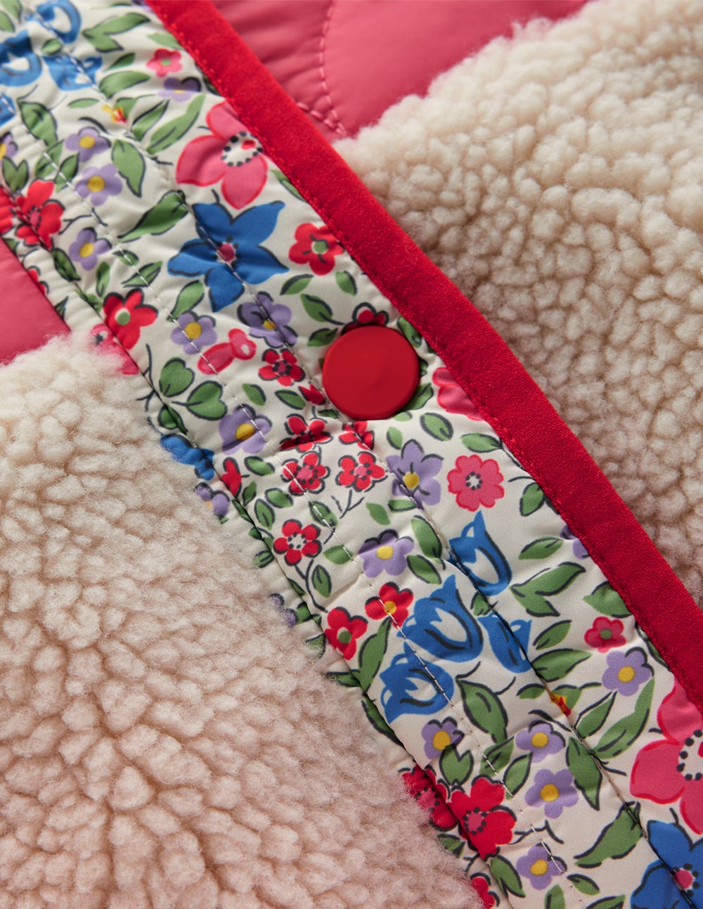 Janie Borg Mix Jacket - Rose Pink Flowerbed