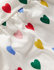 Printed Jersey Dress - Rainbow Hearts