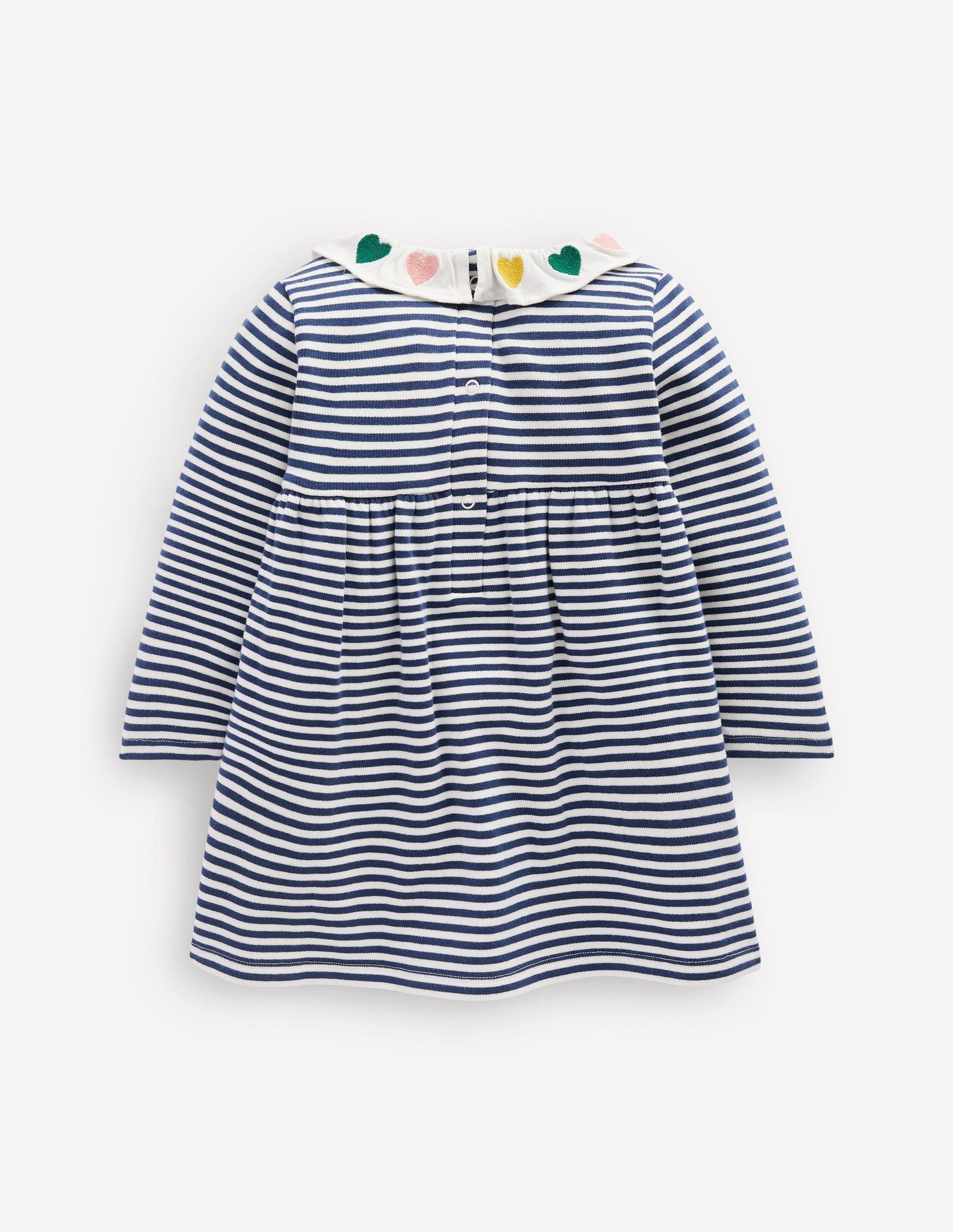Ribbed Jersey Dress - Starboard Blue Ivory Stripe