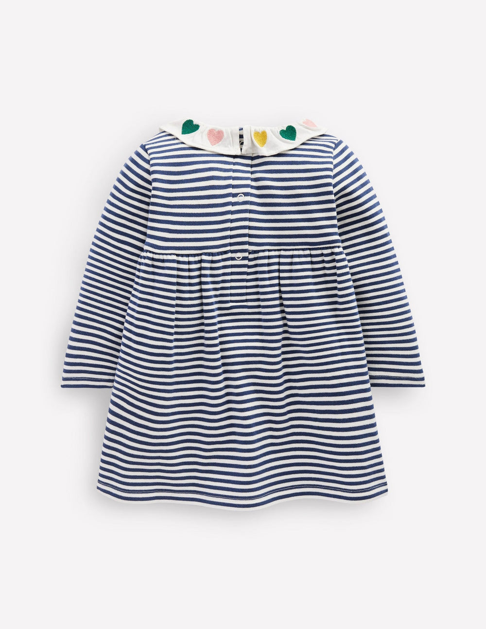 Ribbed Jersey Dress - Starboard Blue Ivory Stripe