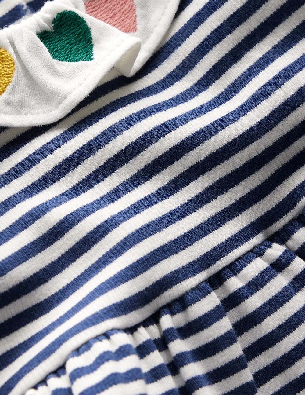 Ribbed Jersey Dress - Starboard Blue Ivory Stripe